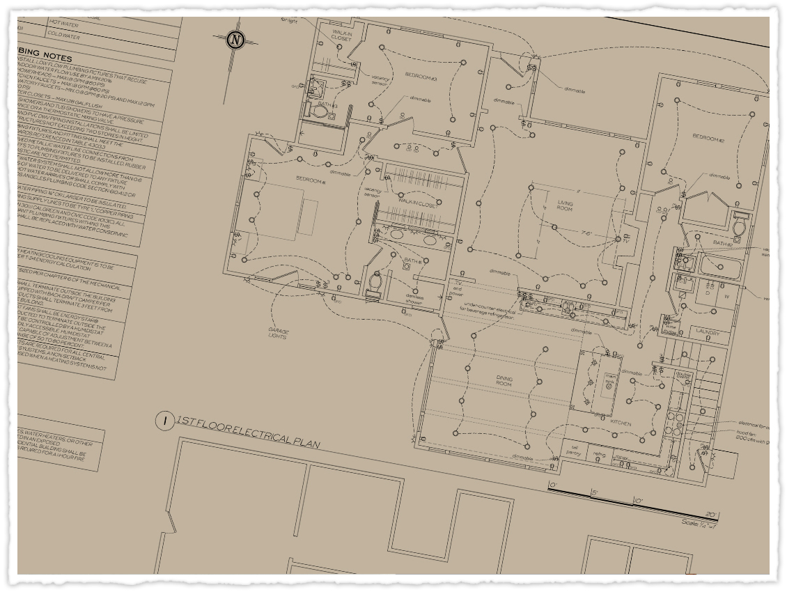 permit drawings for a project in Southern California